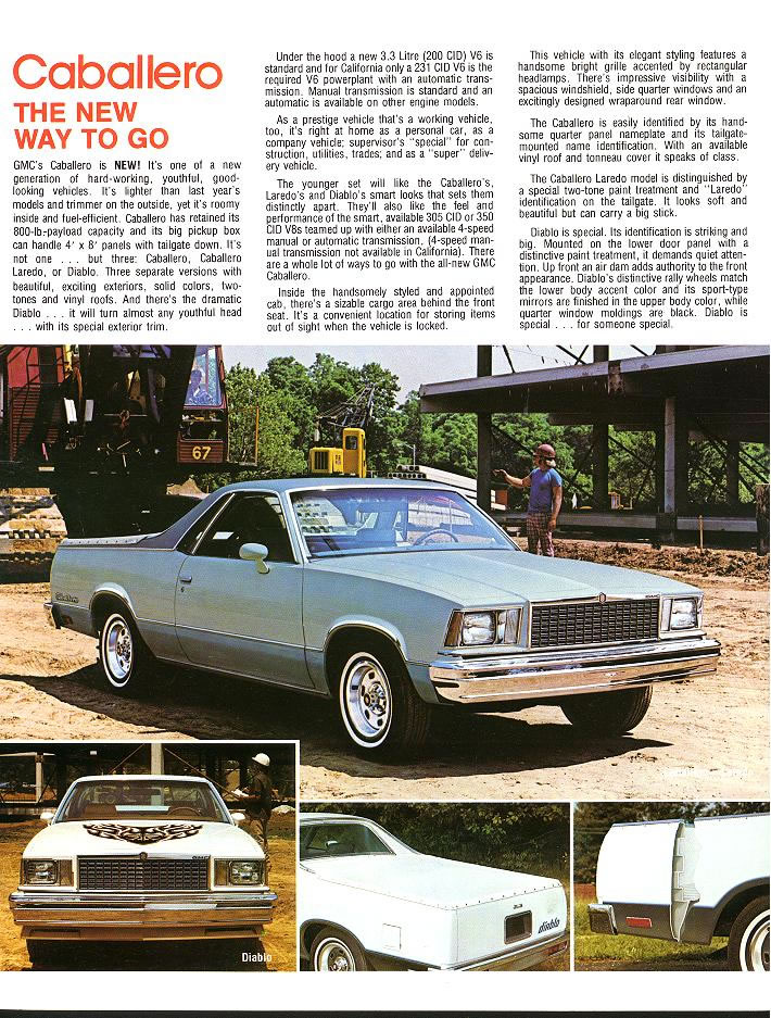 1978 GMC Caballero Brochure Page 2